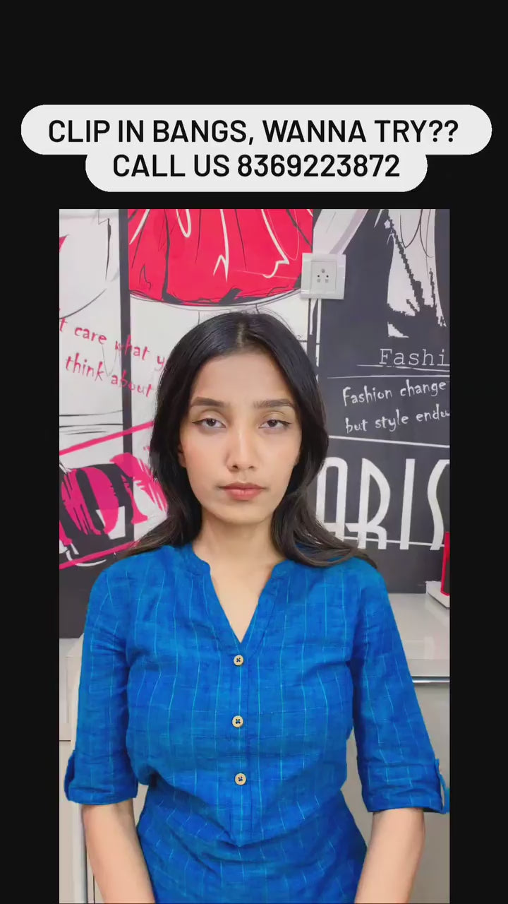 How to clip in the bangs.