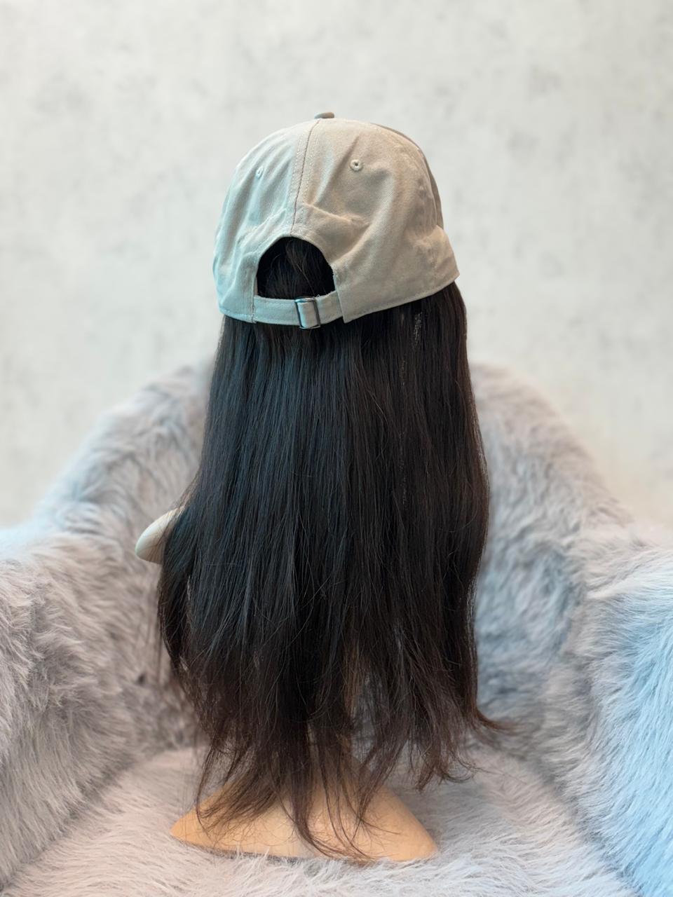 Cap with Real Human Hair