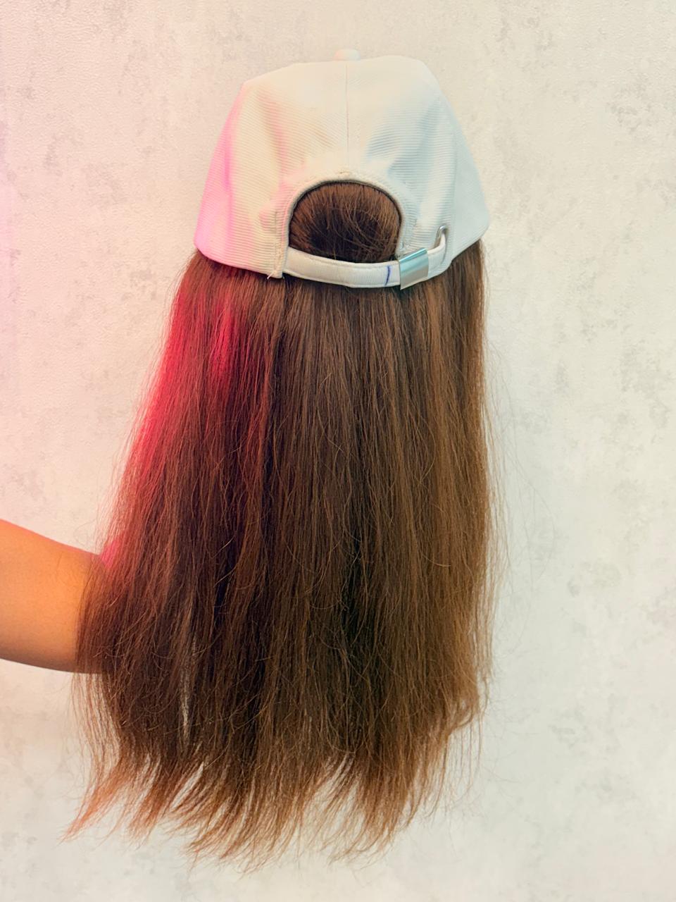 Cap with Human Hair